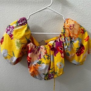 H&M floral print crop top